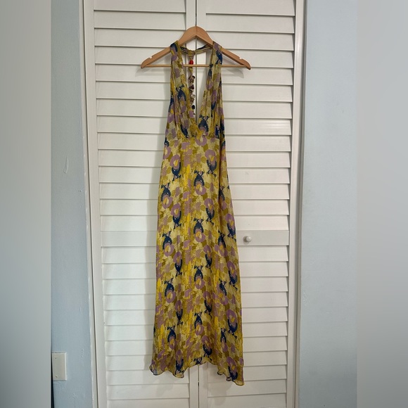 ZARA NWT WOMAN PRINTED BEADED DRESS MULTICOLORED | (S,M,) - Picture 6 of 12